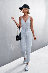 Combinaison à bretelles spaghetti et cordon de serrage avec poches